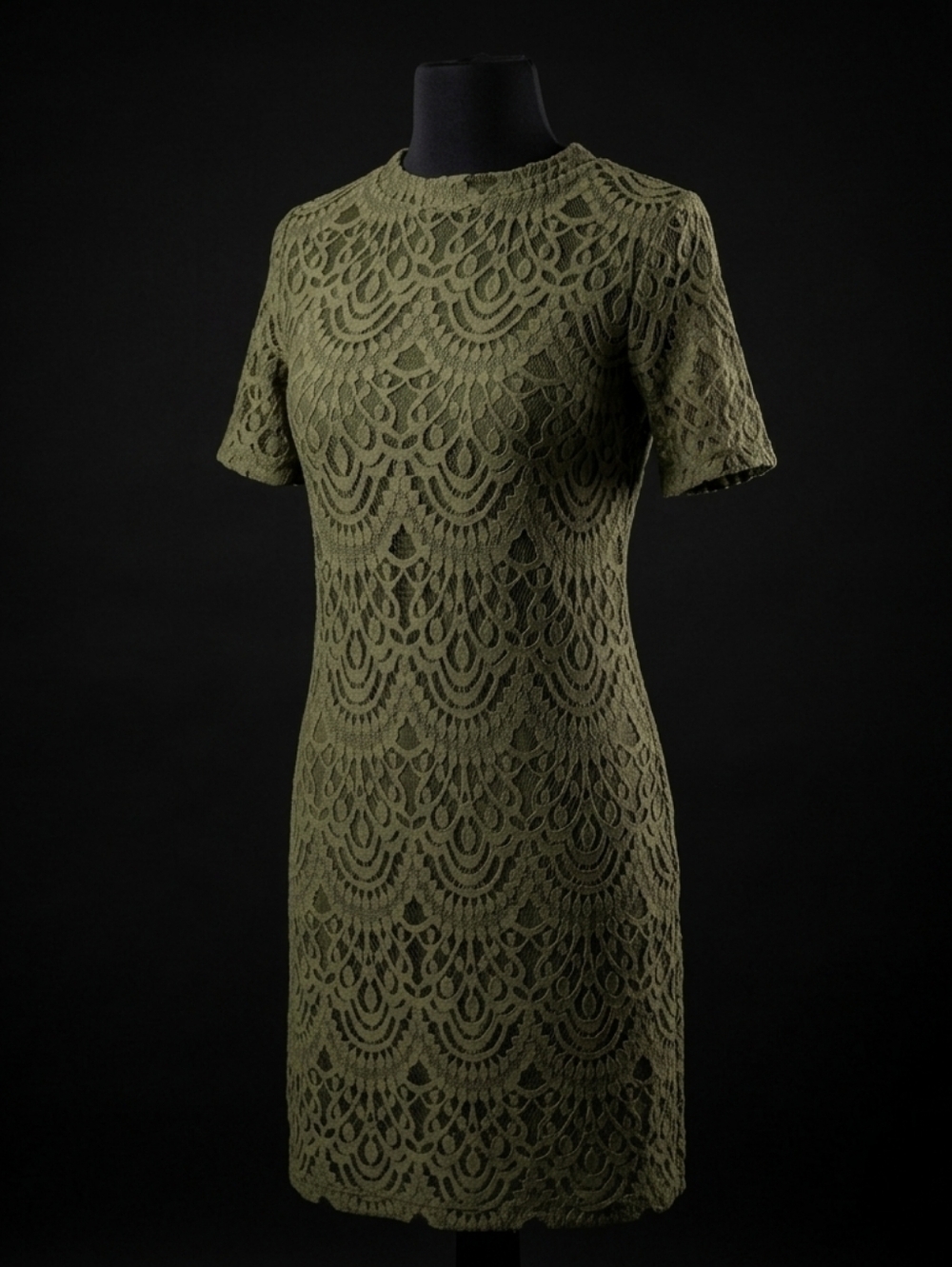 H&M Olive Green lace dress  Size 10